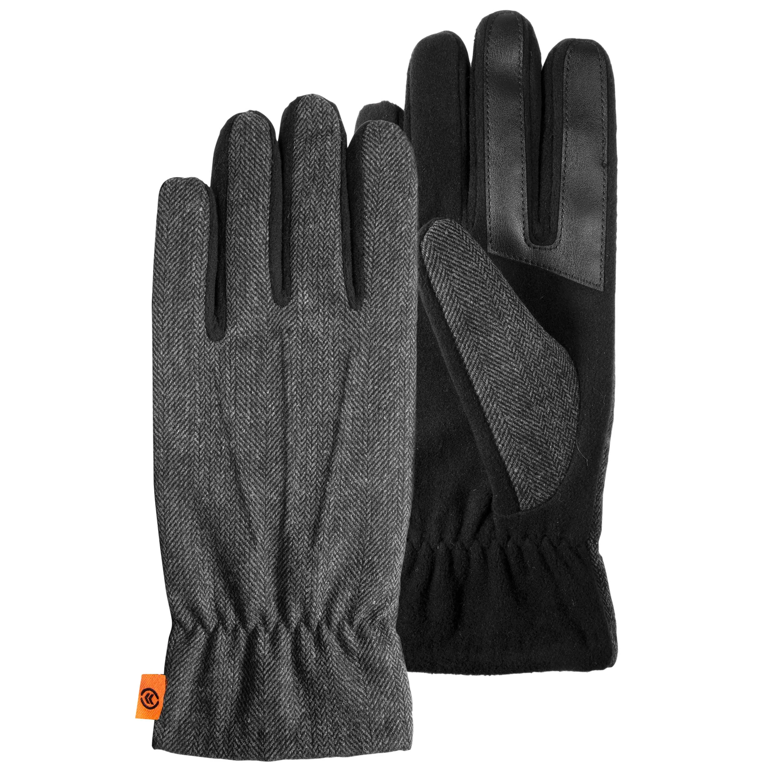 Gants Homme tactiles bi-matières et imitation fourrure