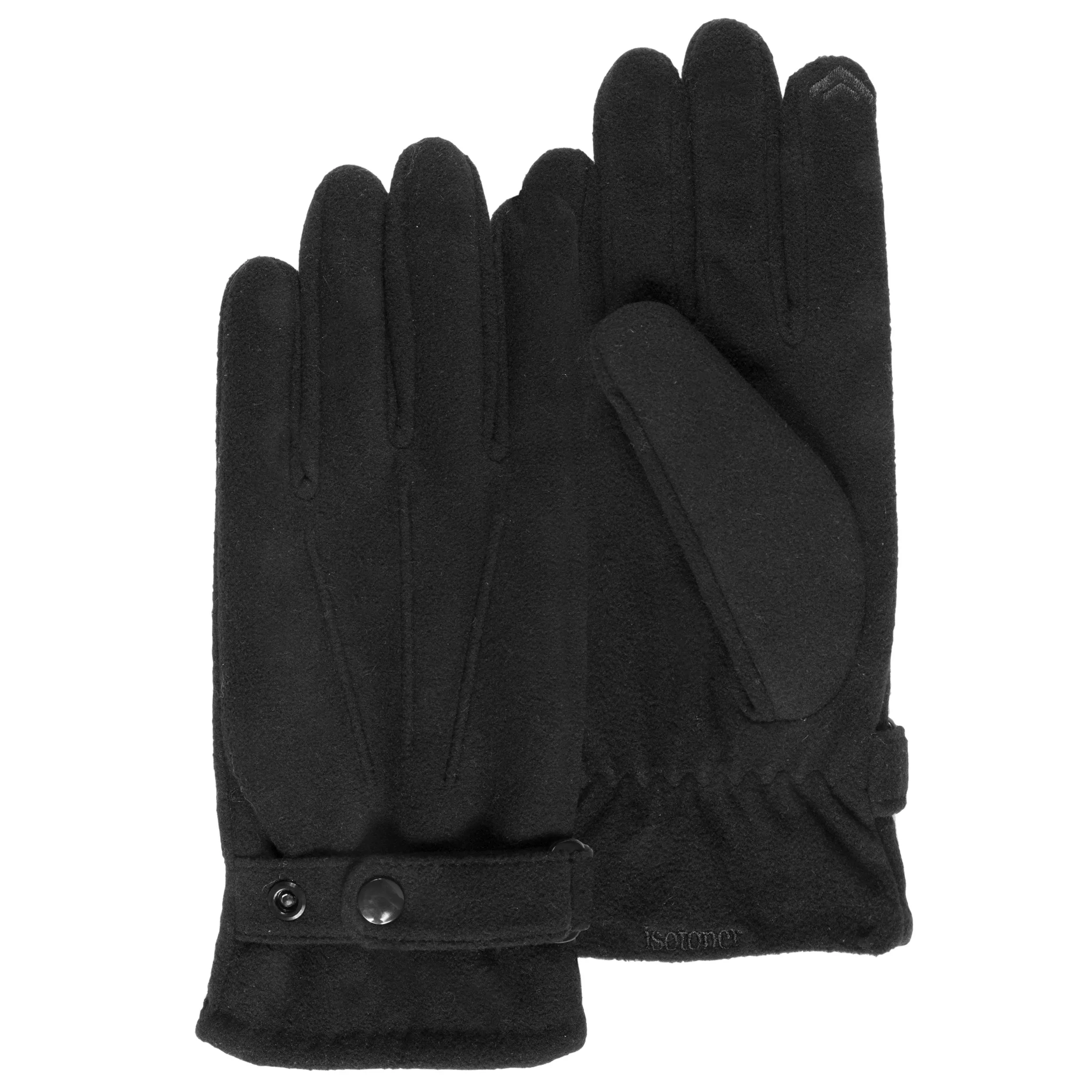 Gants Homme tactiles patte de resserrage Noir