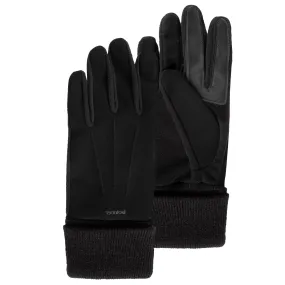 Gants Homme tactiles Suédine bi-matières Noir