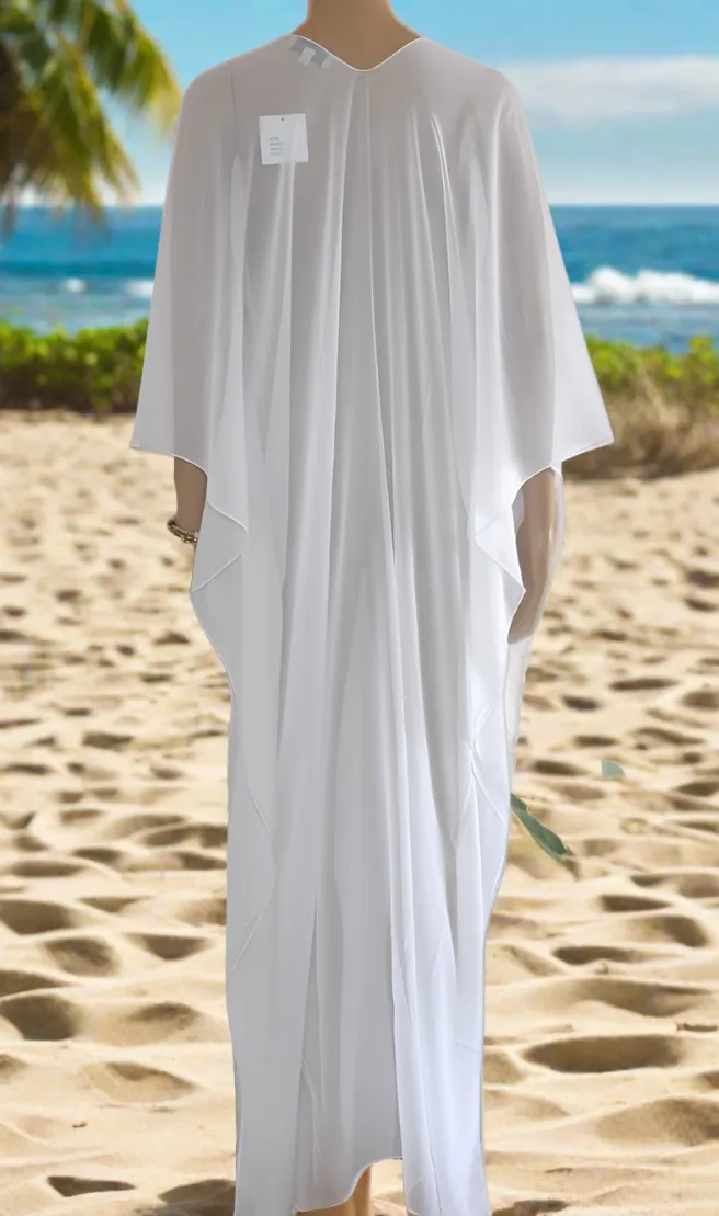 Hook Kaftan/Coverup-White