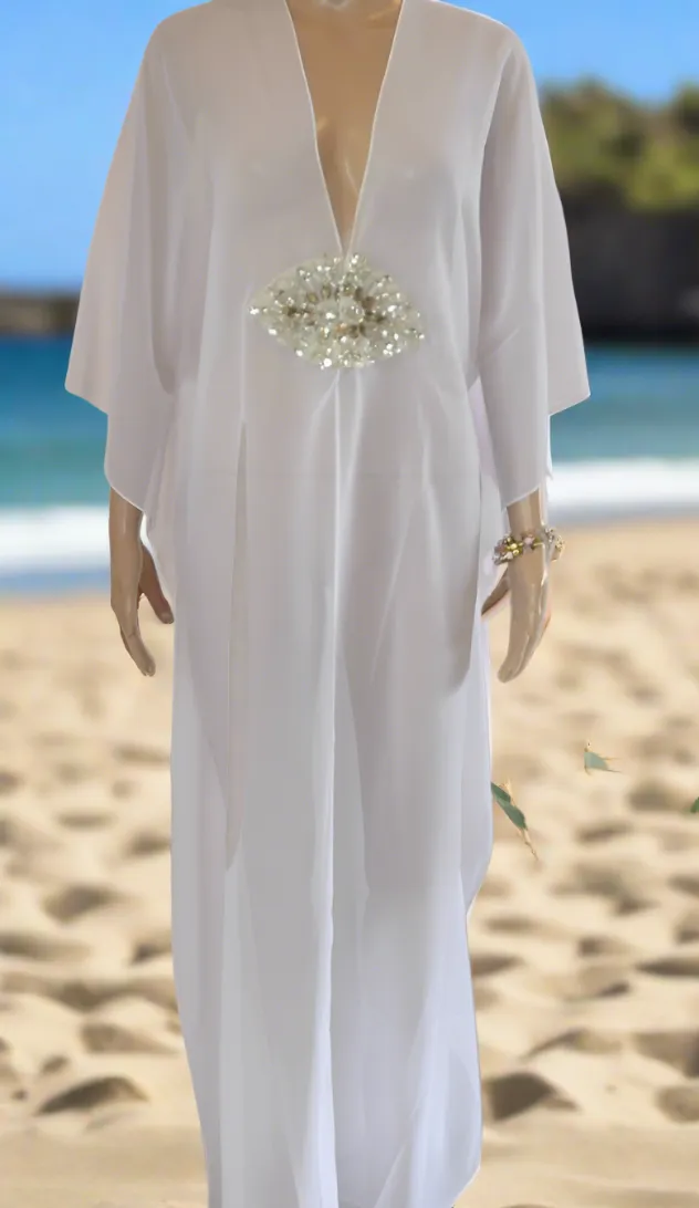 Hook Kaftan/Coverup-White