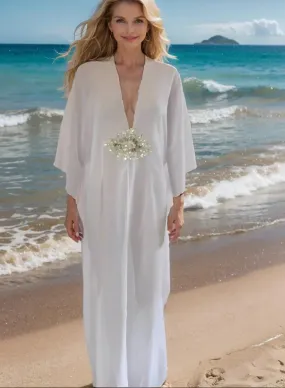 Hook Kaftan/Coverup-White