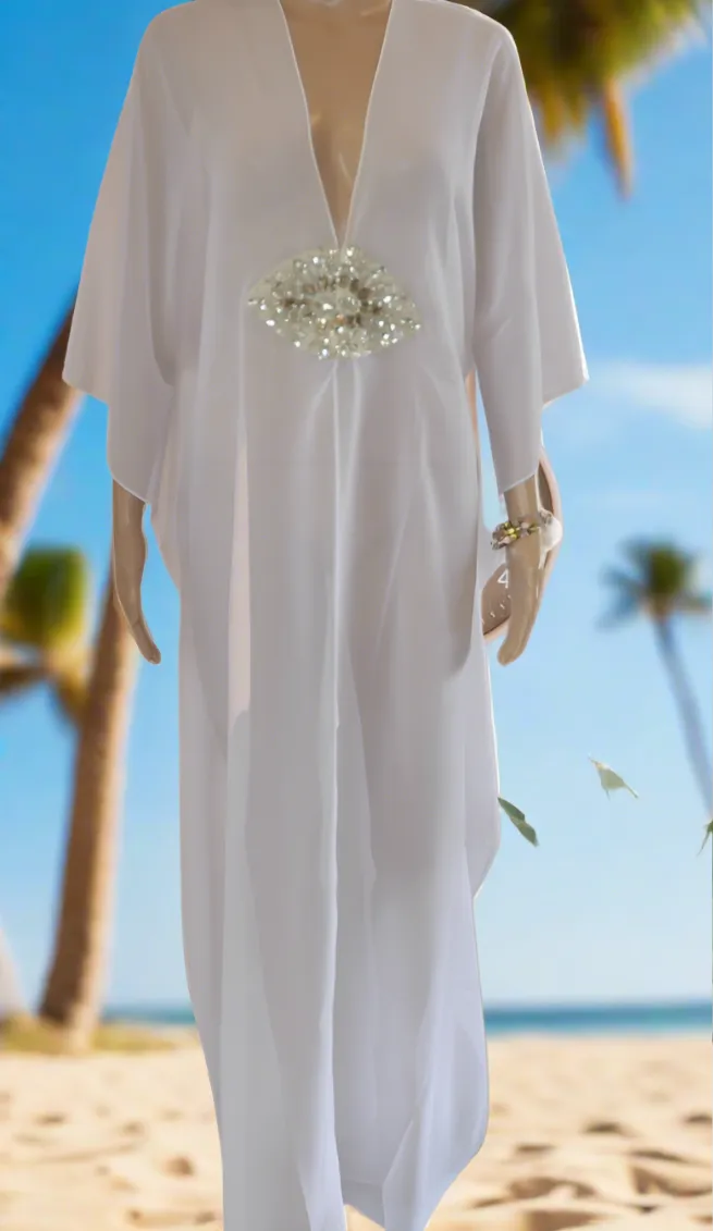 Hook Kaftan/Coverup-White