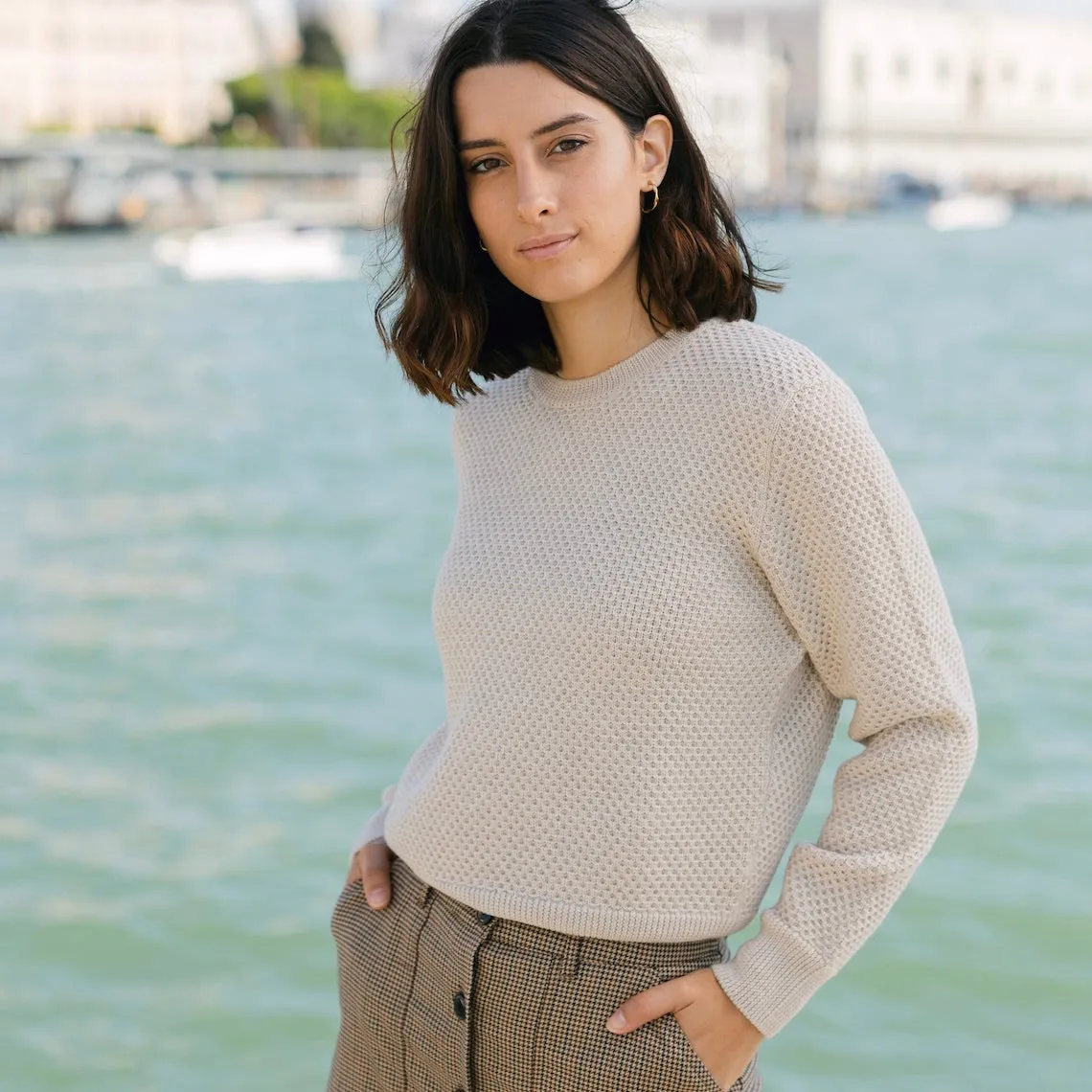 Le Pull Mérinos Nid d'Abeille Cannaregio