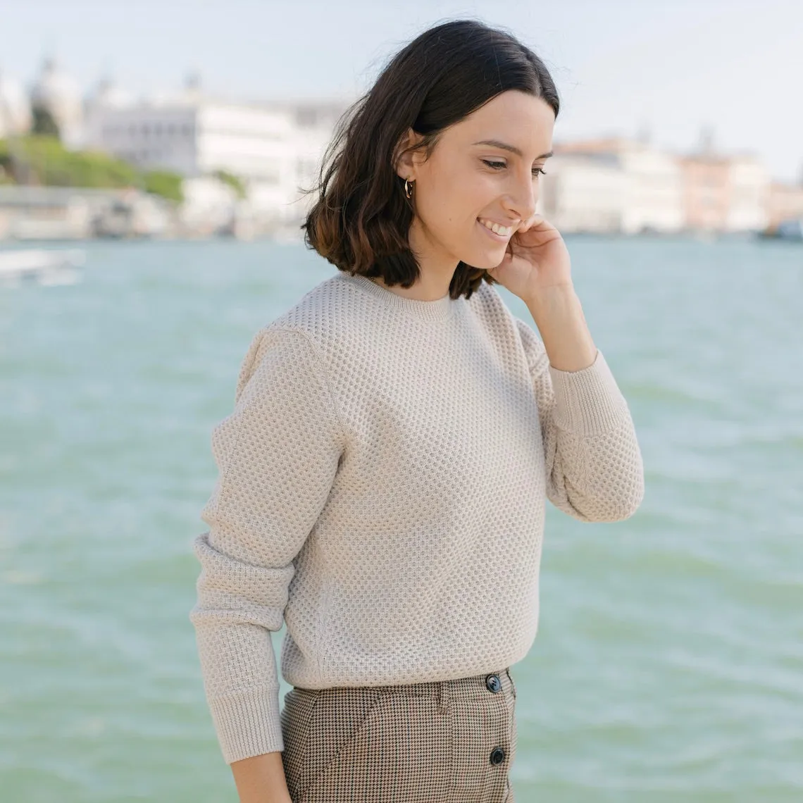 Le Pull Mérinos Nid d'Abeille Cannaregio