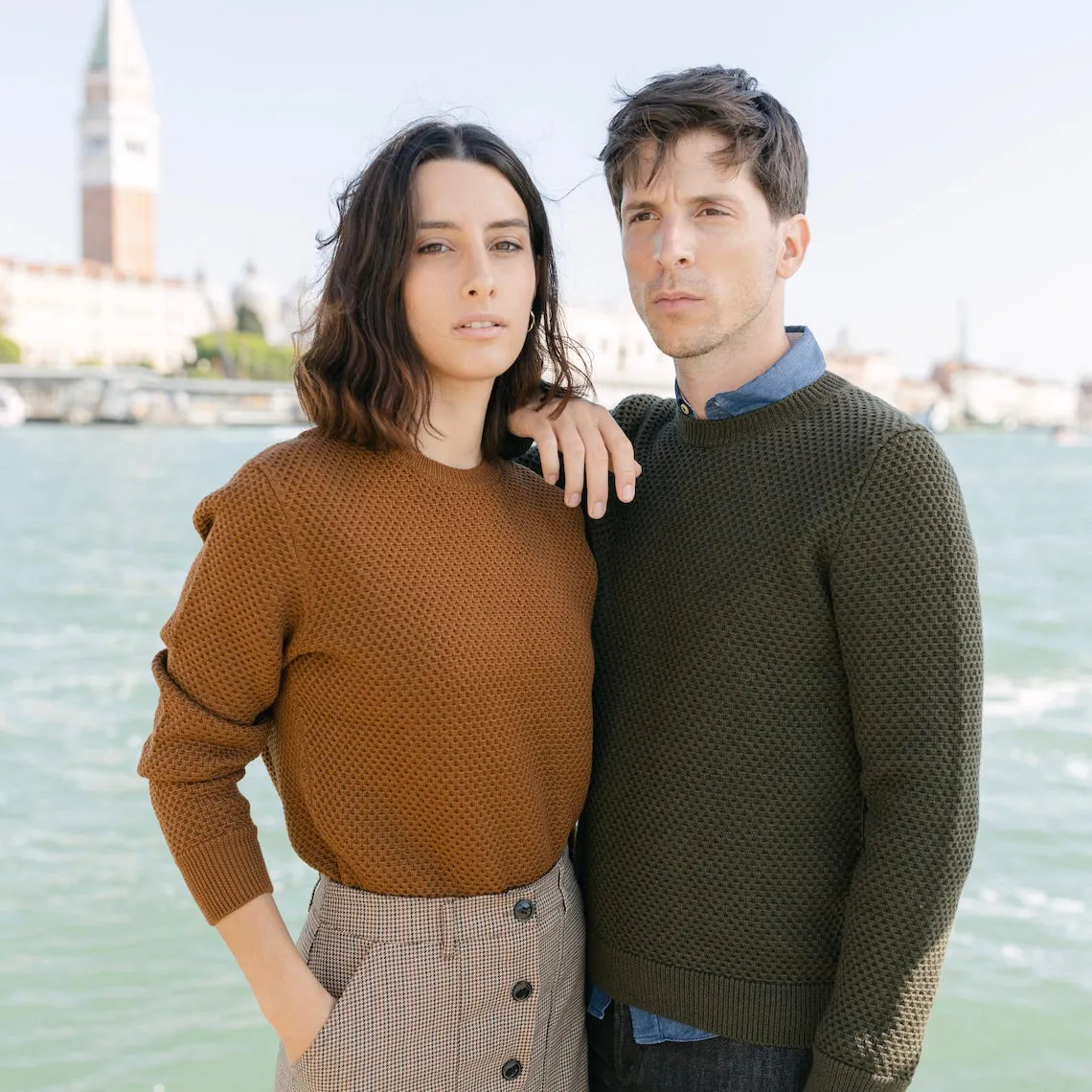 Le Pull Mérinos Nid d'Abeille Cannaregio