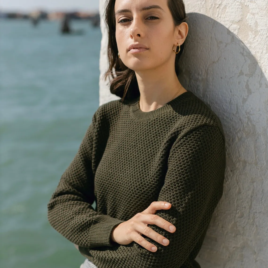 Le Pull Mérinos Nid d'Abeille Cannaregio