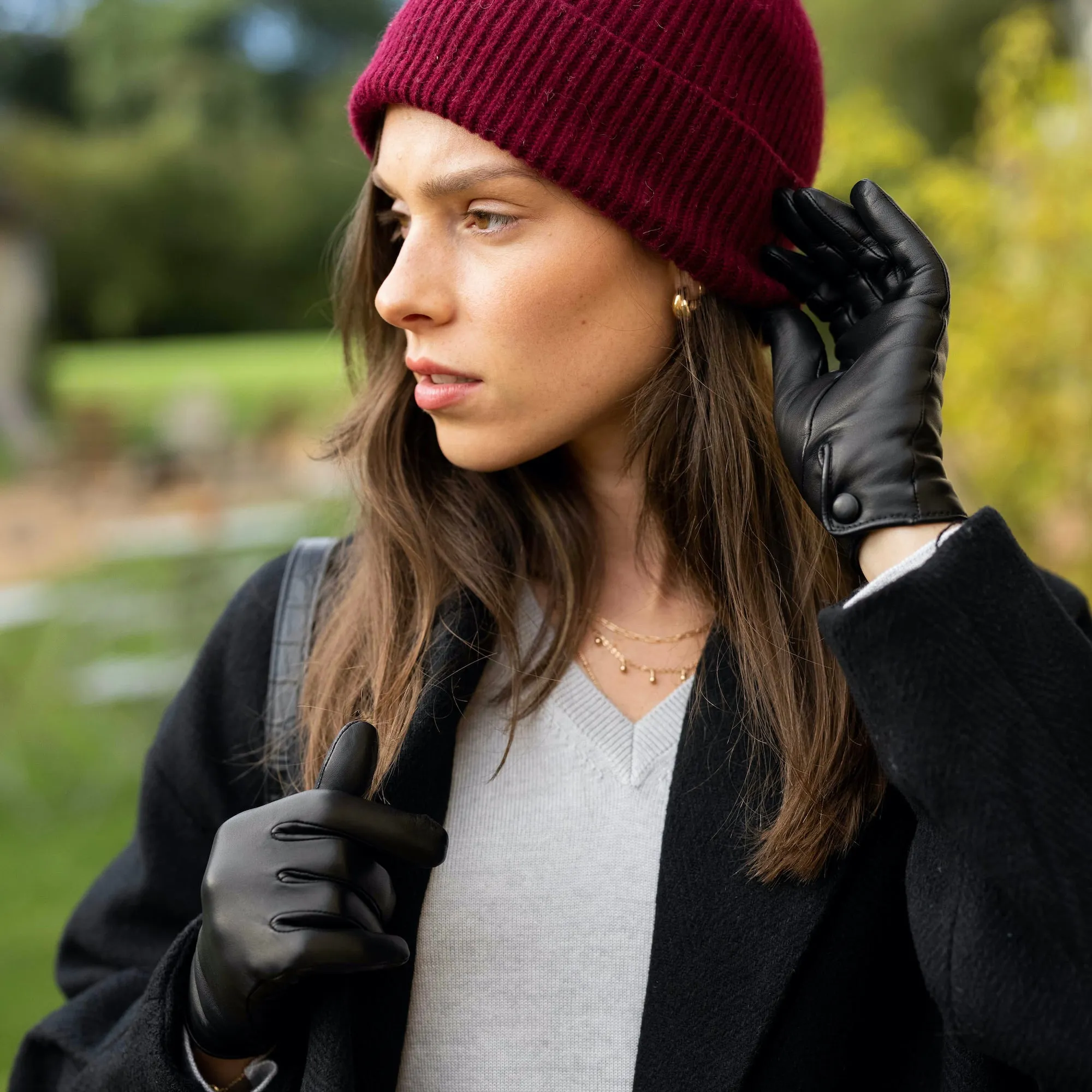 Les Gants Cuir Classiques Femme