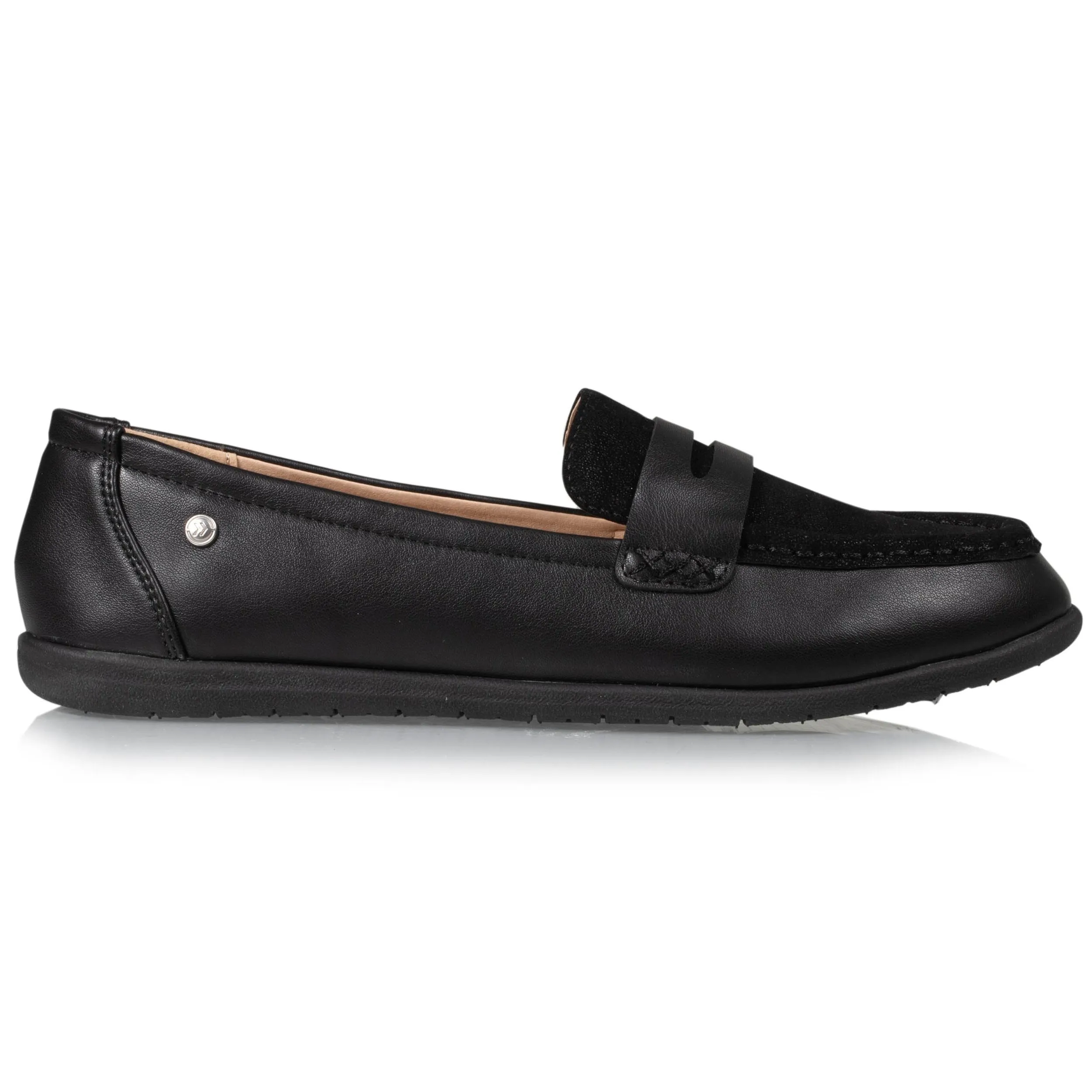 Mocassins Femme bi-matière Noir