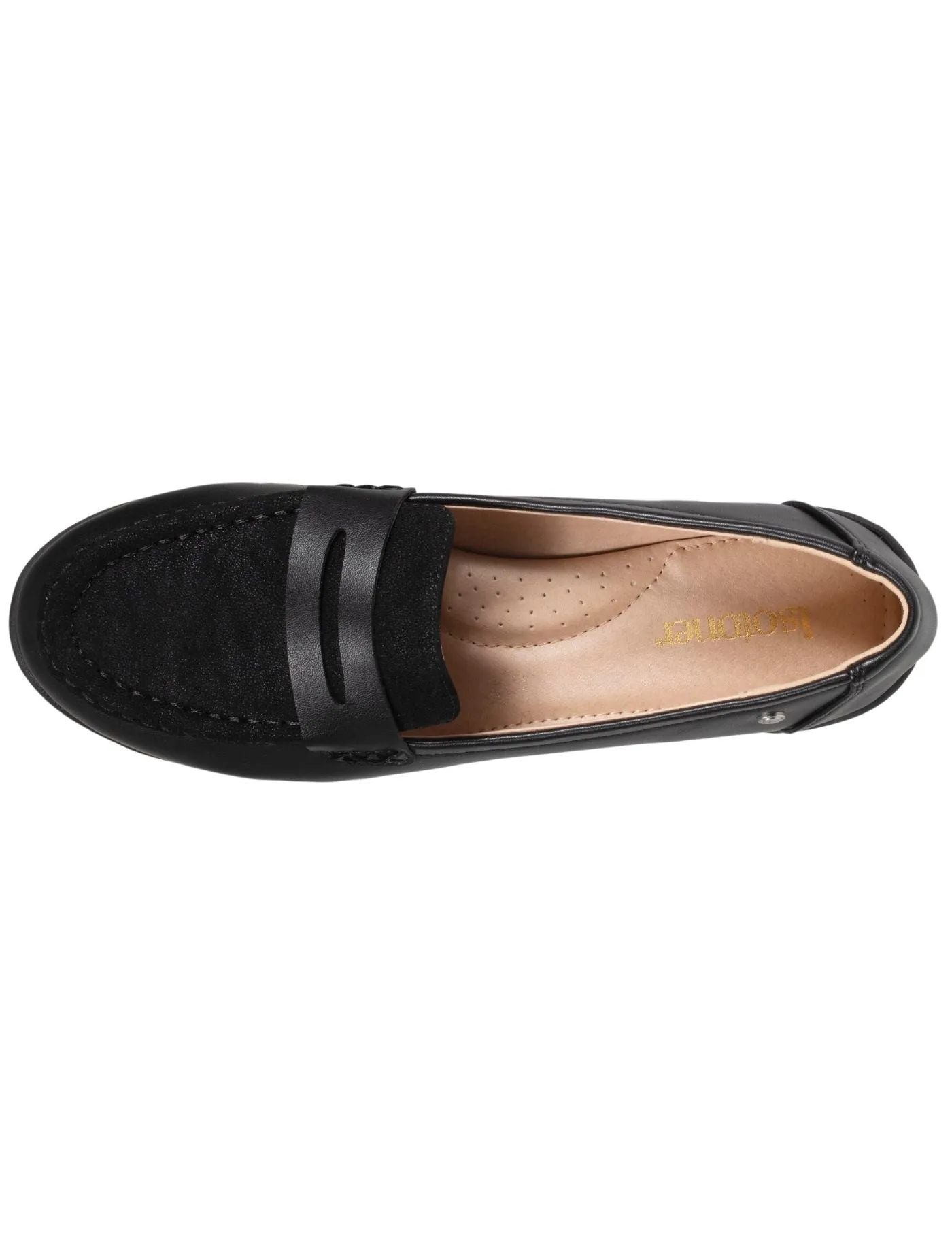 Mocassins Femme bi-matière Noir