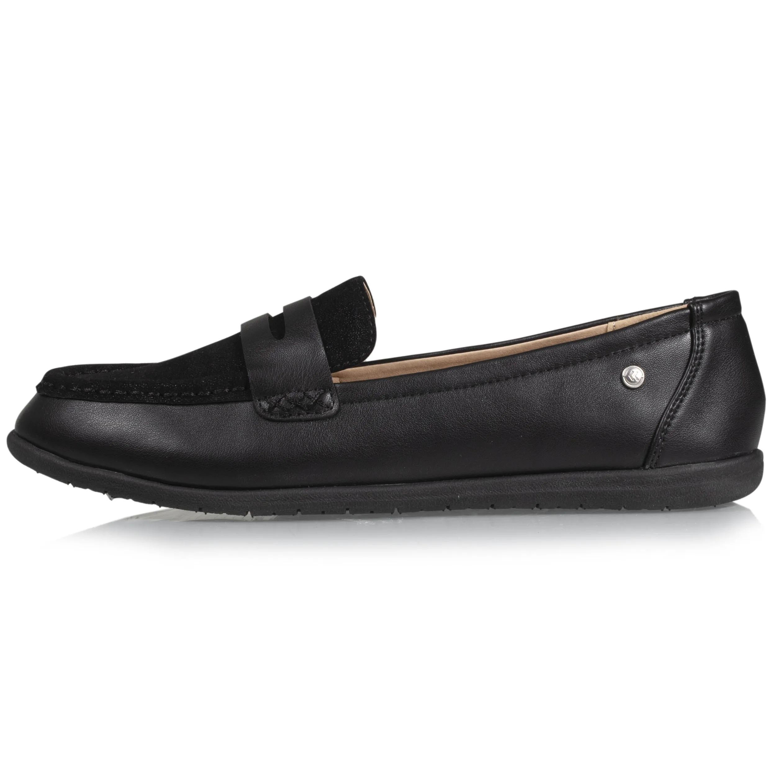 Mocassins Femme bi-matière Noir