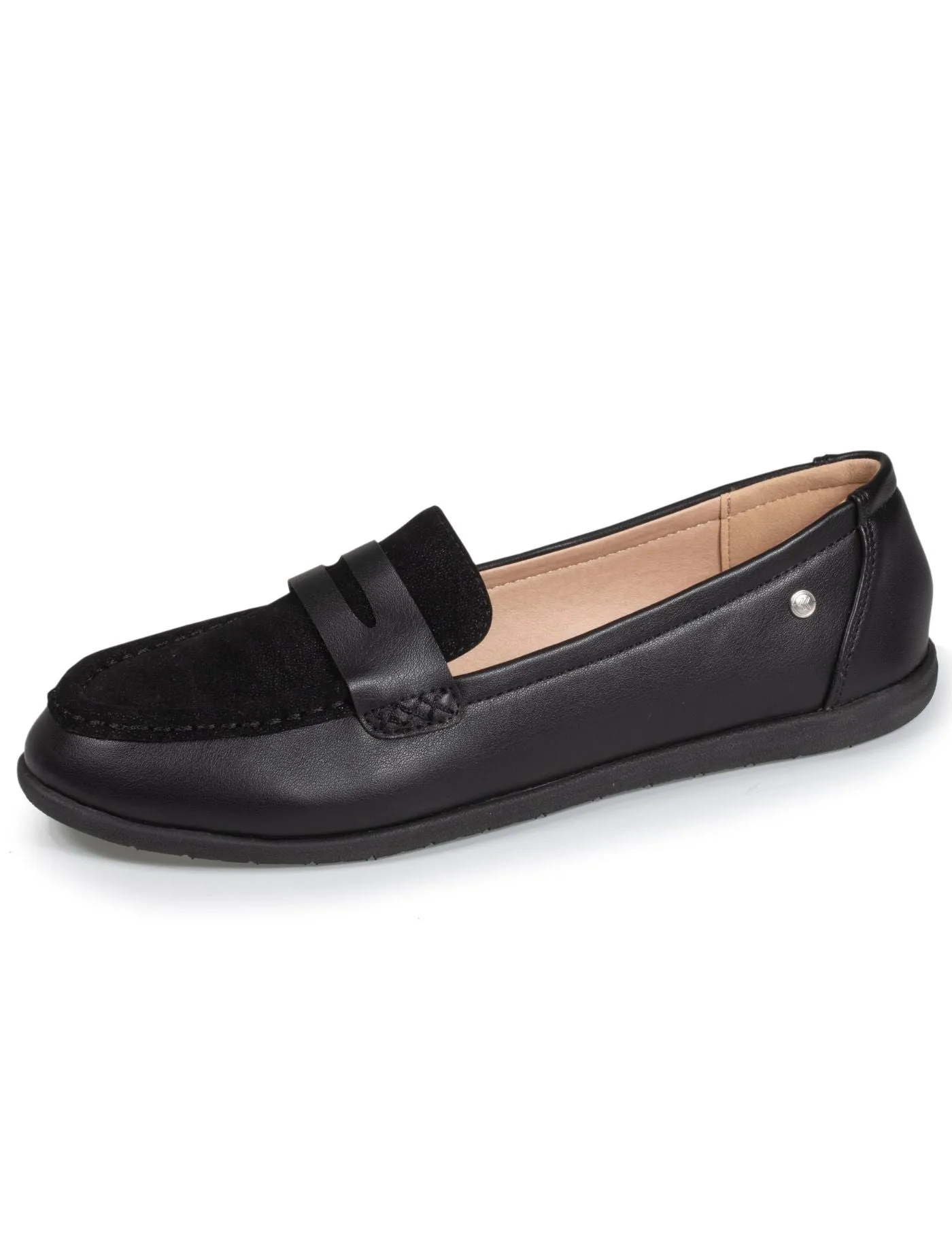 Mocassins Femme bi-matière Noir