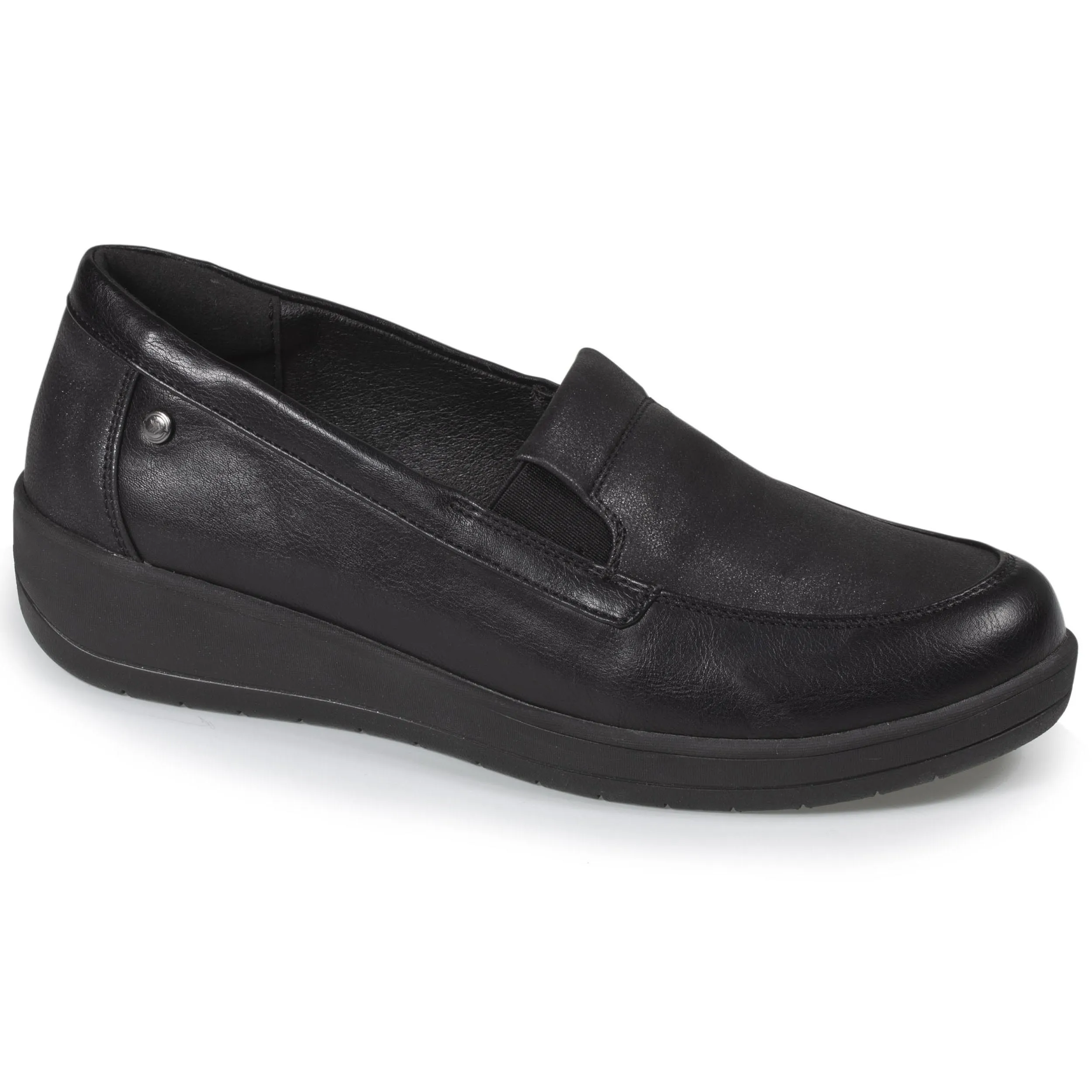 Mocassins Femme CONFORT PLUS compensés Noir