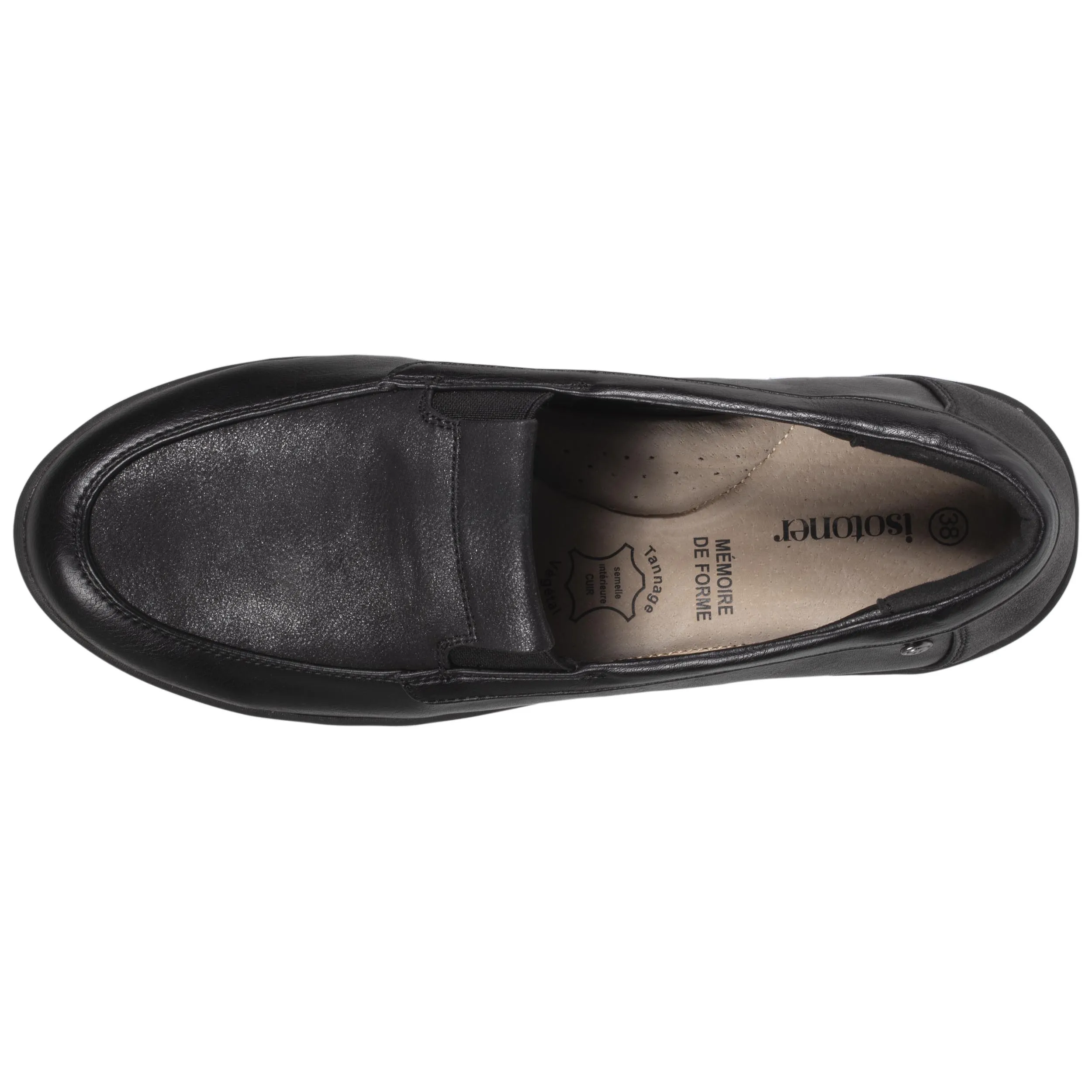 Mocassins Femme CONFORT PLUS compensés Noir