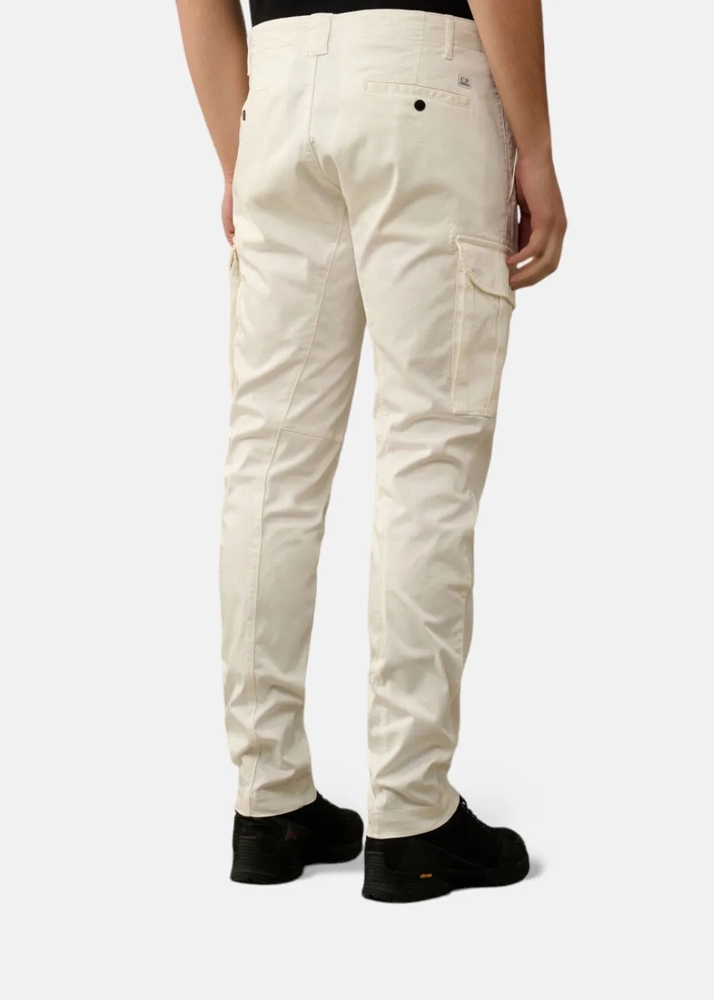 Pantalon C.P. Company cargo satin stretch Blanc