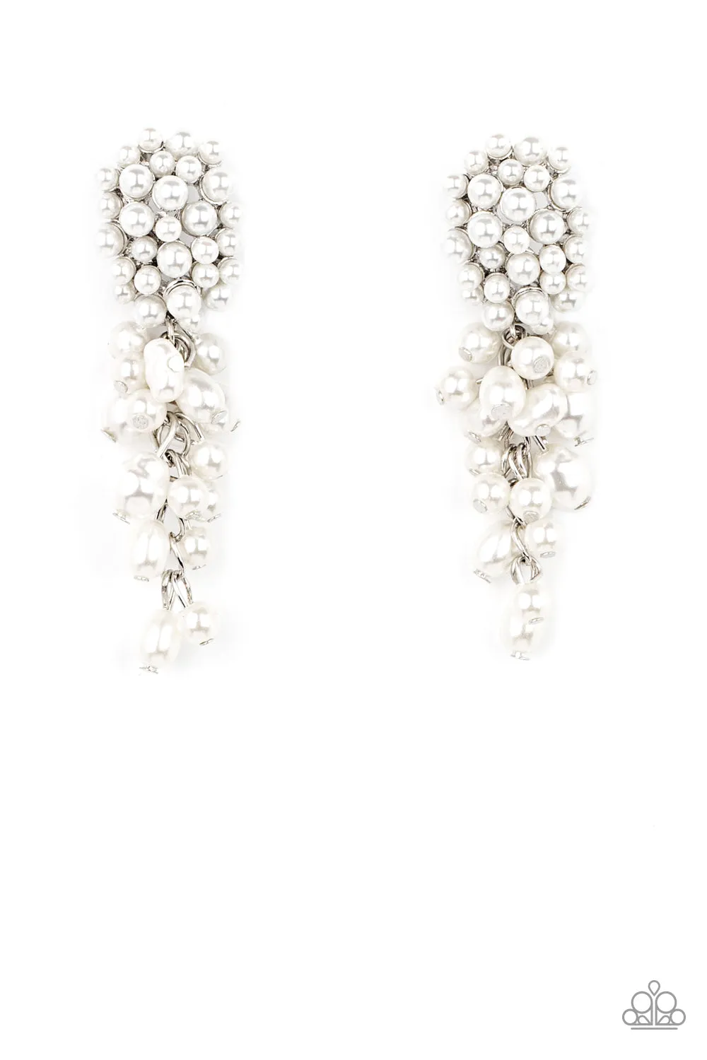 Paparazzi Earring ~ Fabulously Flattering - White Pearl Post Earring