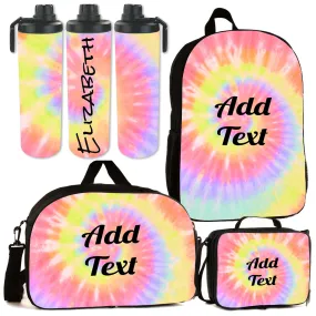 Personalized Tie Dye Backpacks / Lunch Bag / Duffel Bag / Bottle