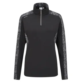 PING PULL 1/2 ZIP FEMME ZENYA BLACK MULTI