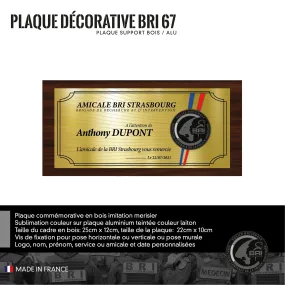 Plaque Décorative Personnalisée BRI Strasbourg