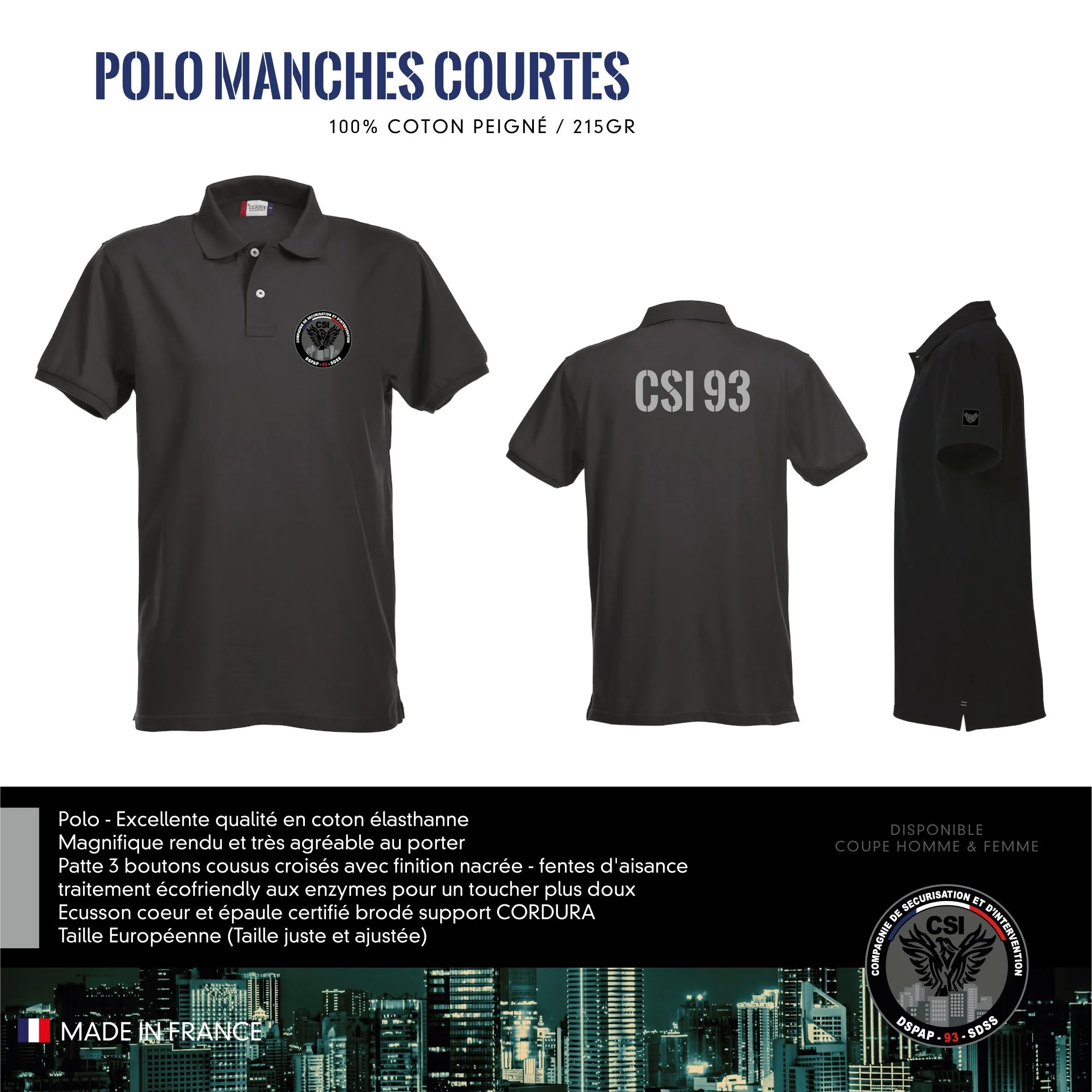 Polo Manches Courtes CSI 93