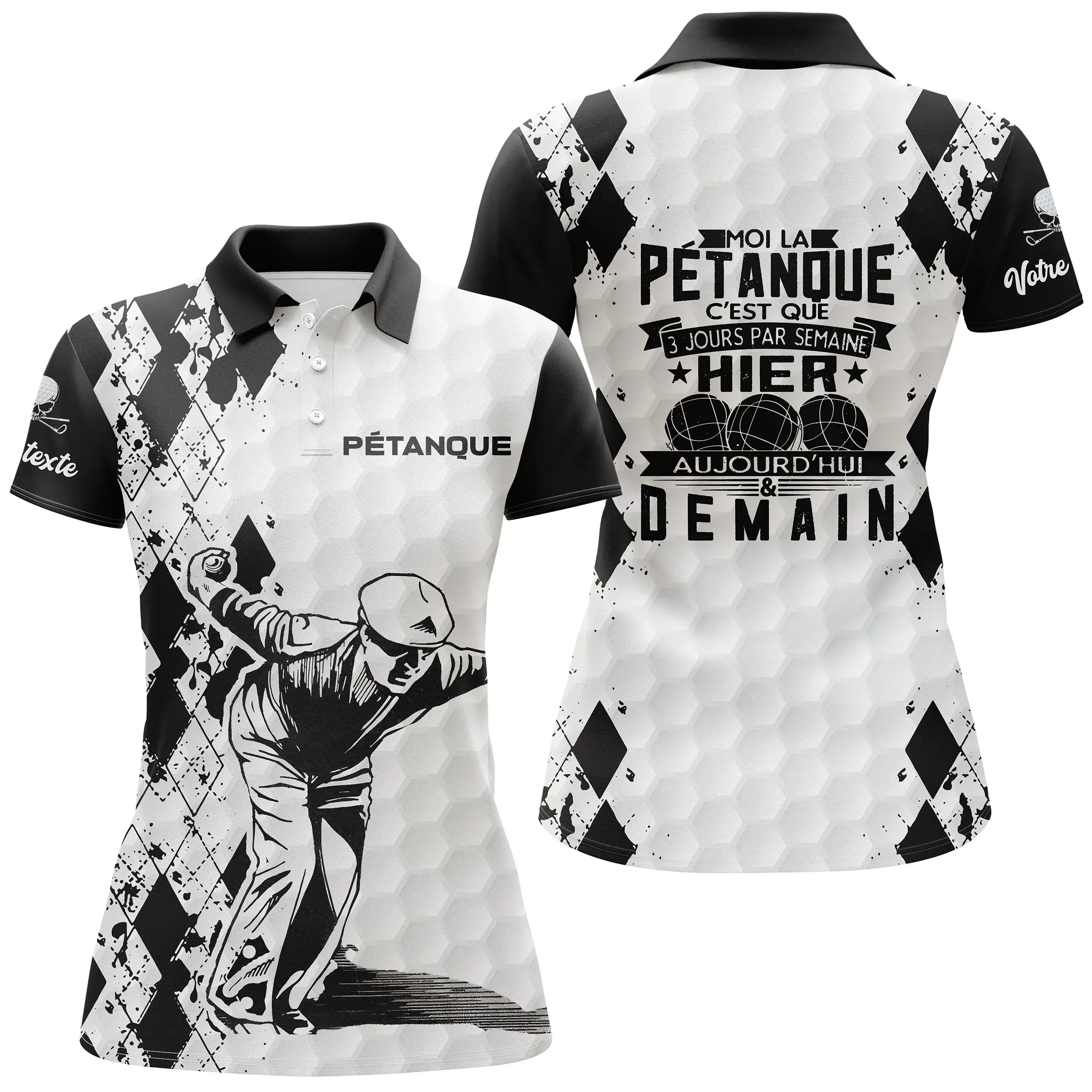 Polo Sport Homme Femme, Cadeau Humour Personnalisé Bouliste, Fan Pétanque - CT10112221