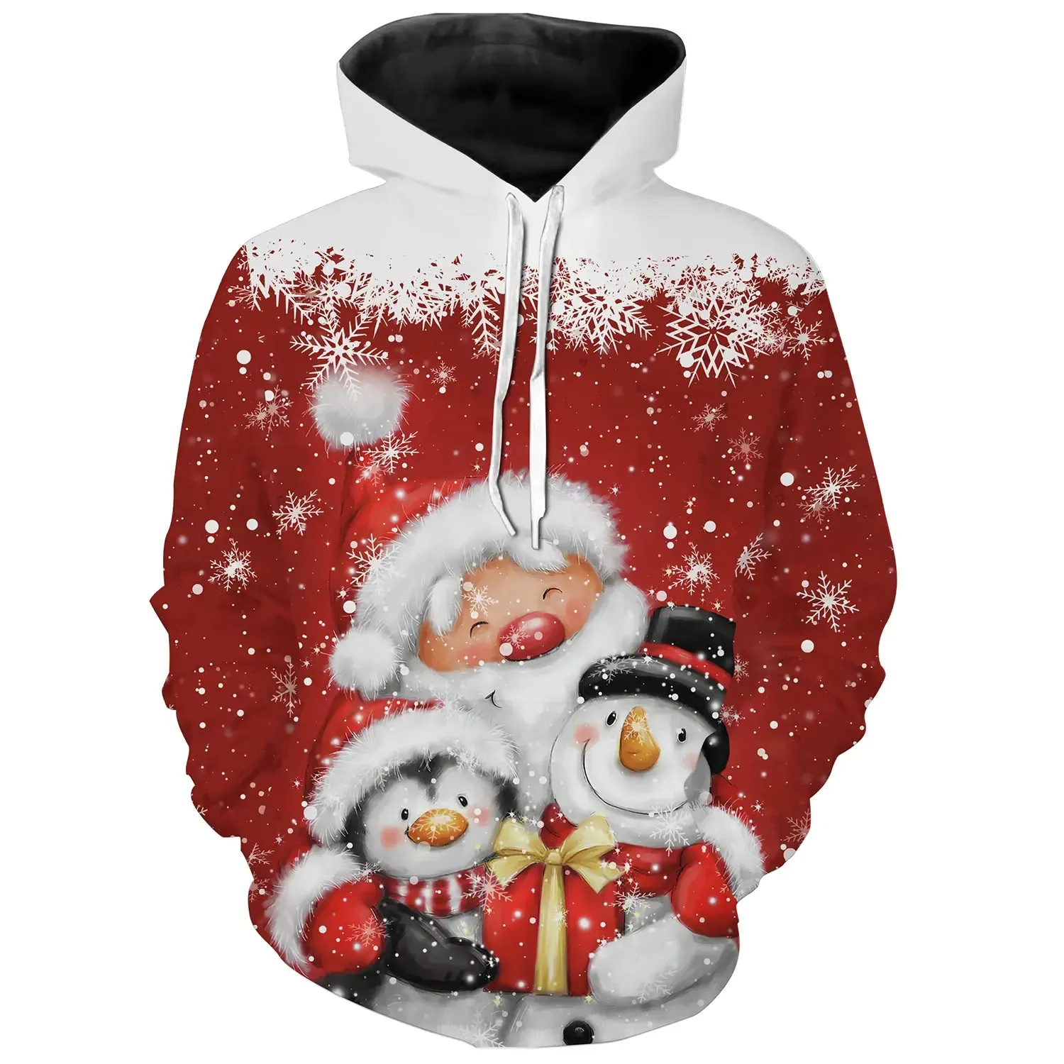 Pull Festif de Nol: Père Nol et Bonhomme de Neige - Confort Hivernal - CT04112334