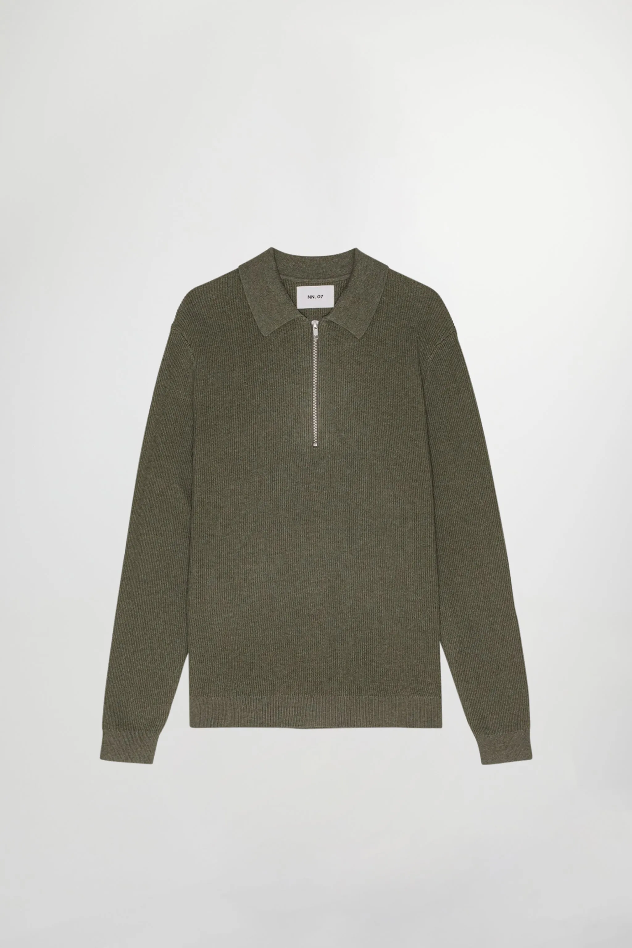 PULL POLO HANSIE LS ZIP GREEN / NN07