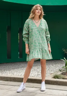 Robe ALAMO Green Blossom