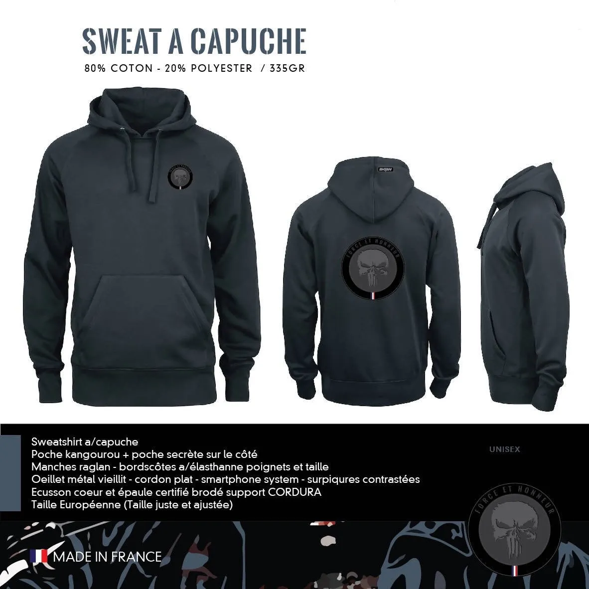 Sweat à Capuche PUNISHER