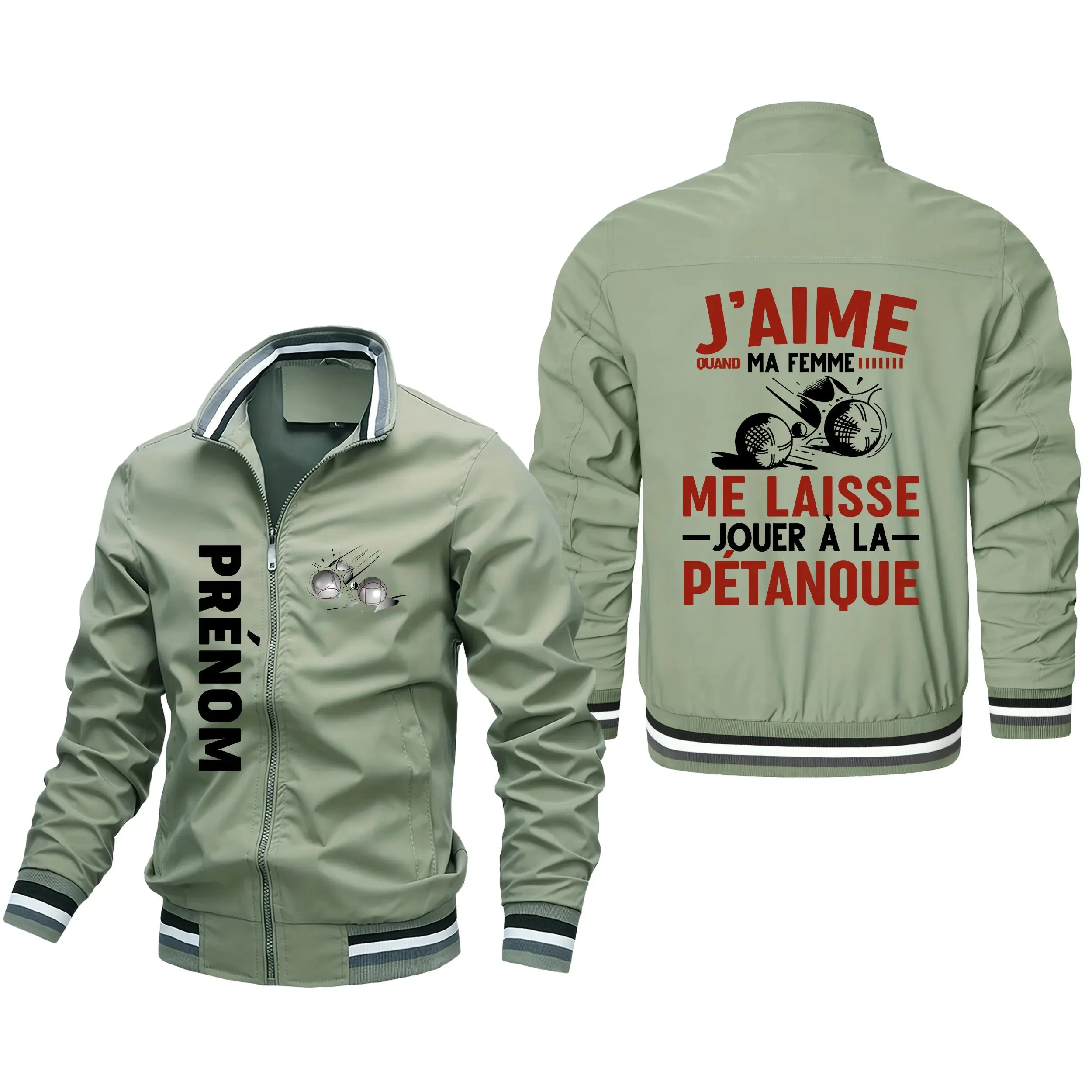 Veste De Sport Personnalisée, J'aime Quand Ma Femme Me Laisse Jouer  La Pétanque - CT10092352