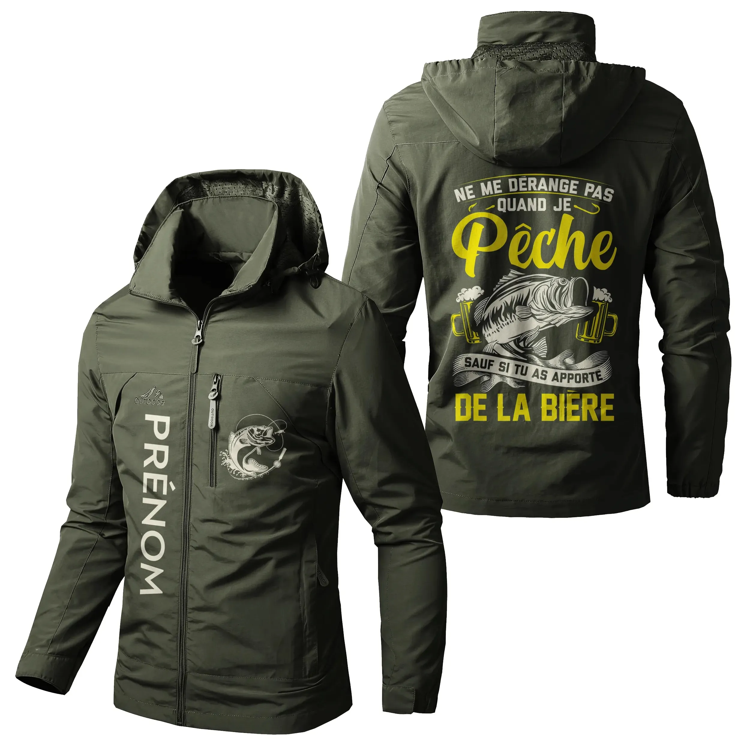 Veste Imperméable Et Coupe Vent Personnalisée, Cadeau Humour Pêcheur, Ne Me Dérangez Pas Quand Je Pêcher - CT05092341