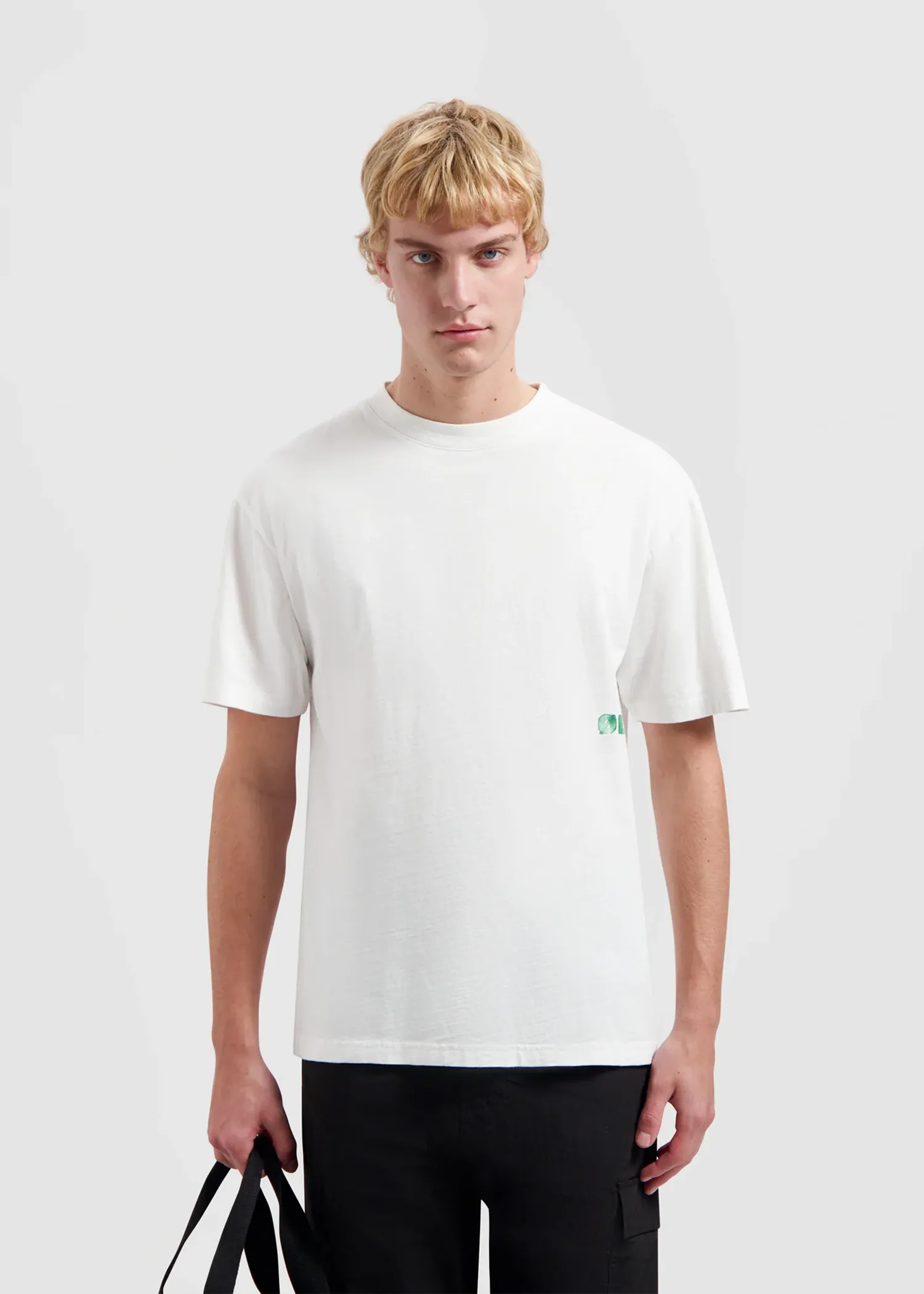 WATERCOLOR LOGO SLUB TEE OPTICAL WHITE