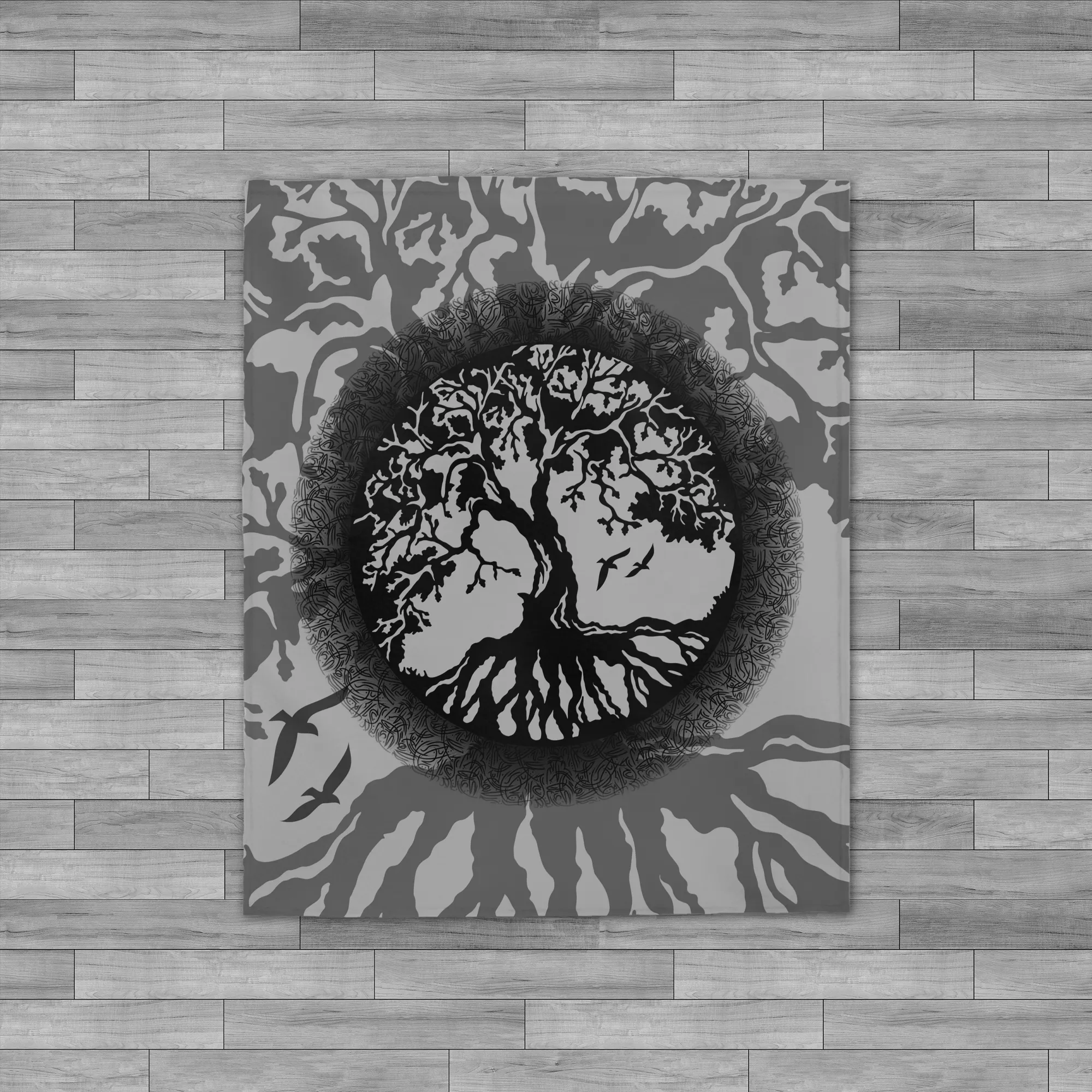 Yggdrasil World Tree of Life Velveteen Plush Throw Blanket