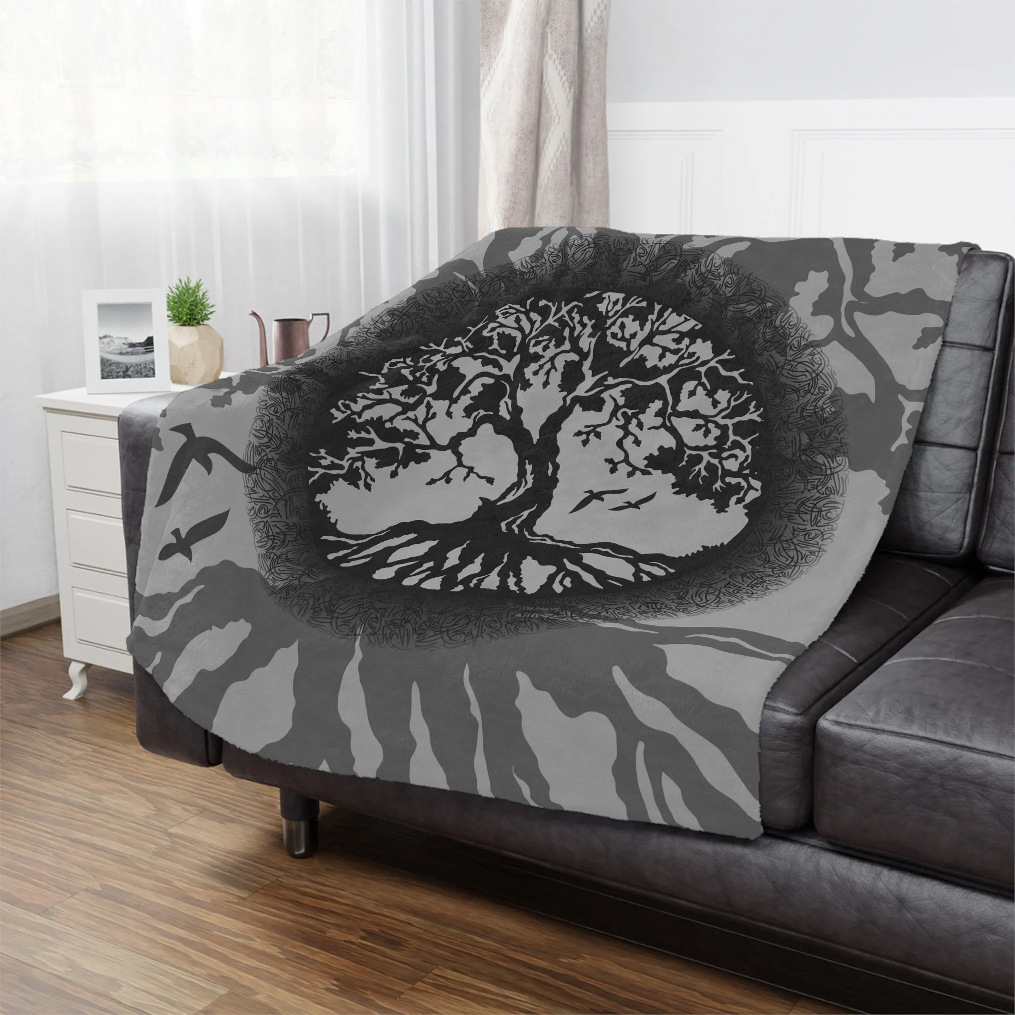 Yggdrasil World Tree of Life Velveteen Plush Throw Blanket